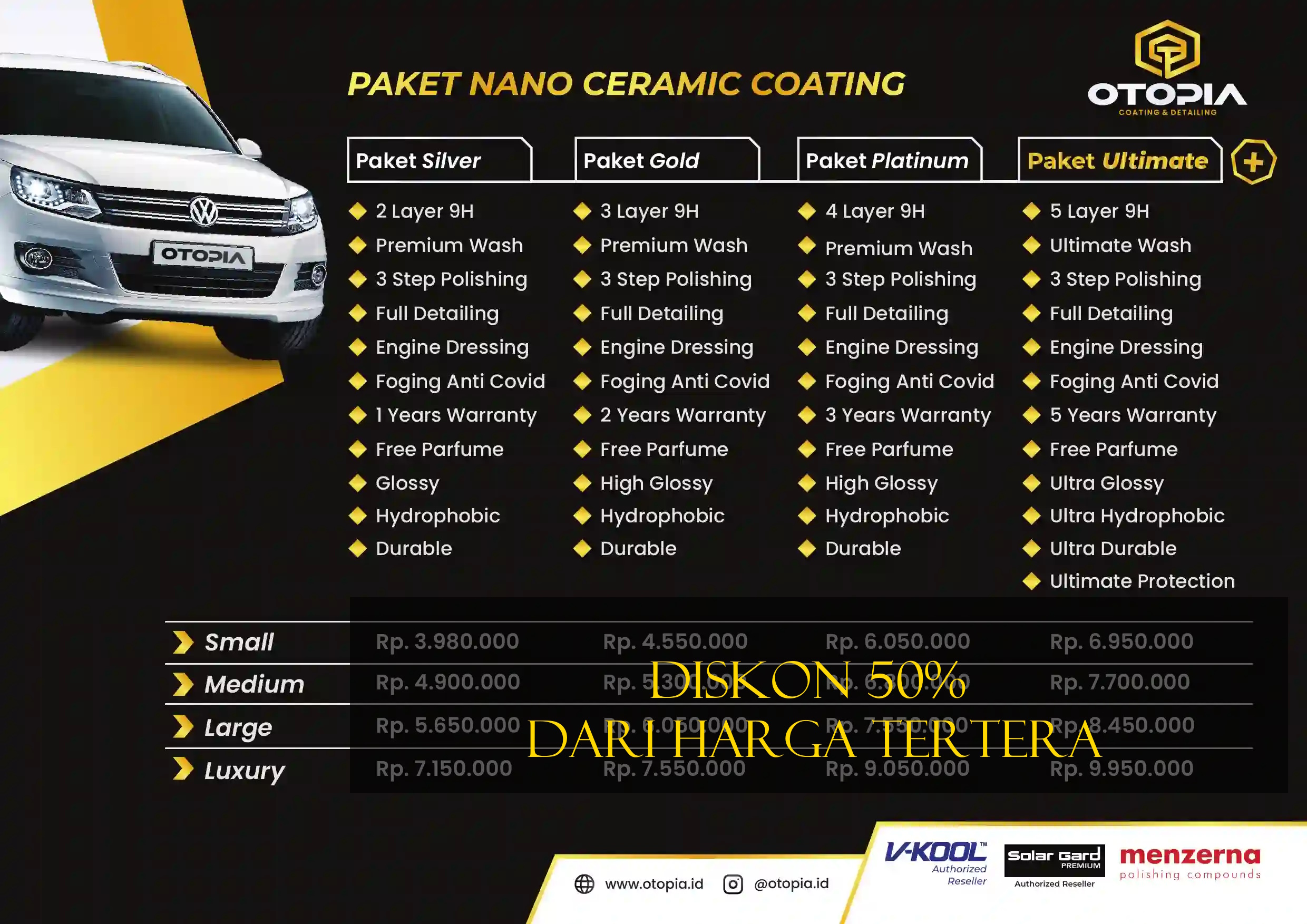 Poster Harga Layanan Otopia Raja Isa Batam